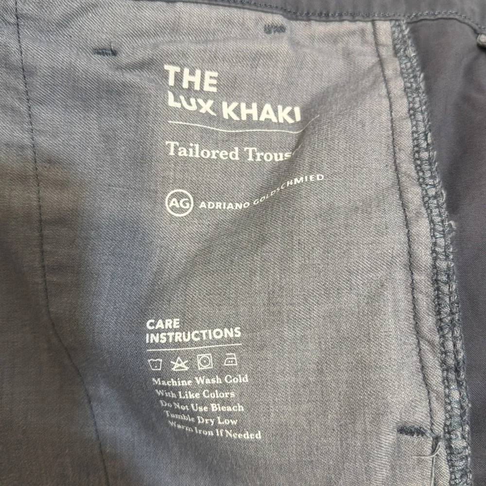 AG Adriano Goldschmied The Lux Khaki Tailored Trouser Mens 31R Pants 31x30